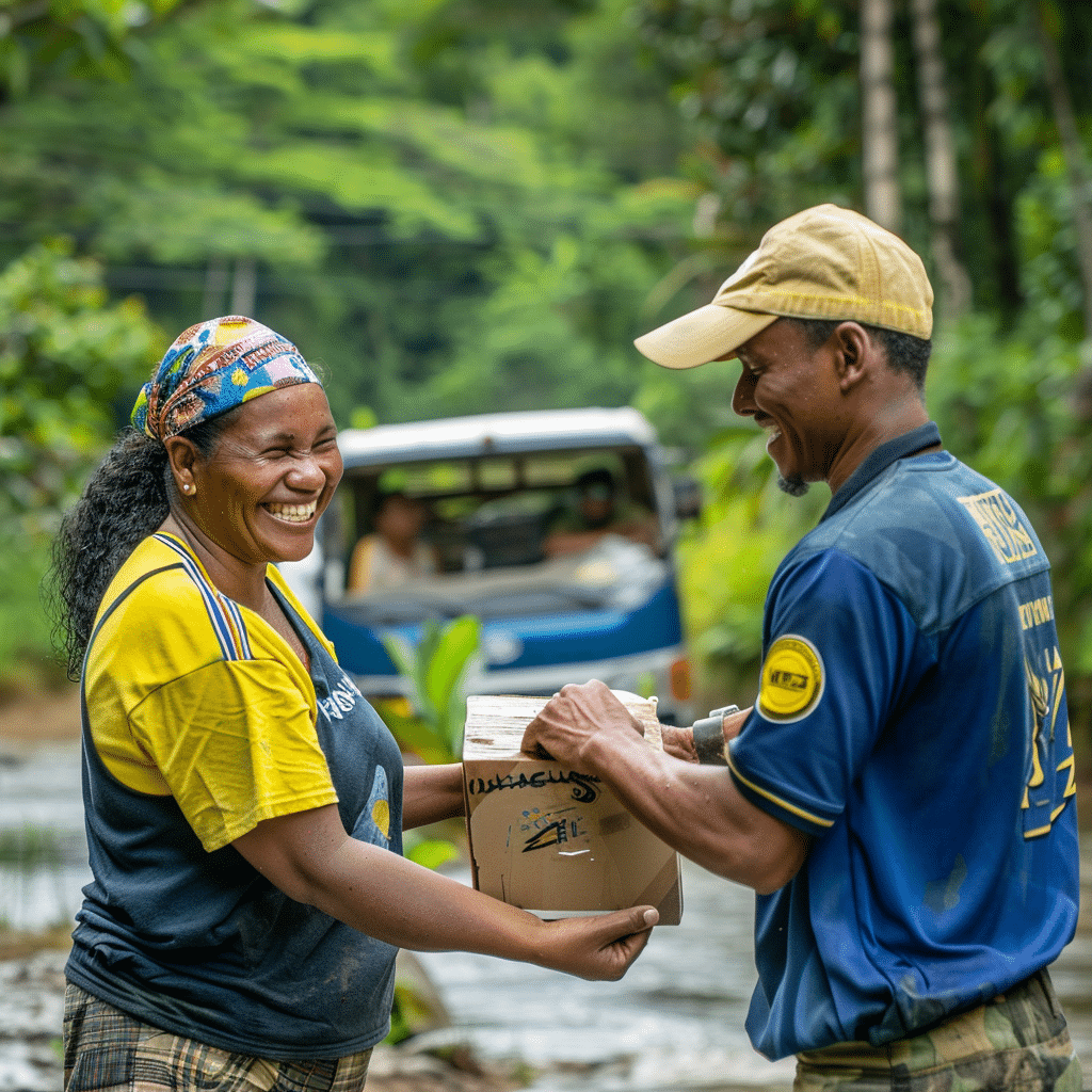 anmokaz_A_smiling_Amerindian_woman_from_Guyana_stands_near_a_ri_2fc55d6b-38de-4149-8e2c-ab716dfb2771 - drom-net.com